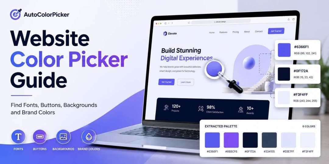 Website Color Picker Guide Find Brand and Page Colors