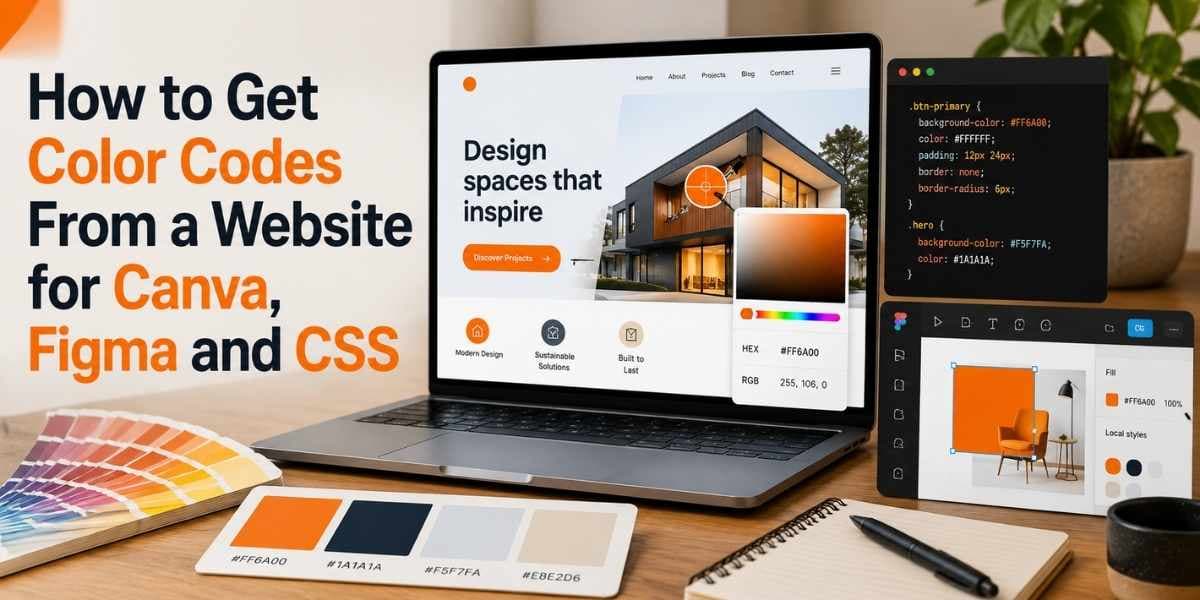 How to Get Color Codes From a Website for Canva, Figma and CSS