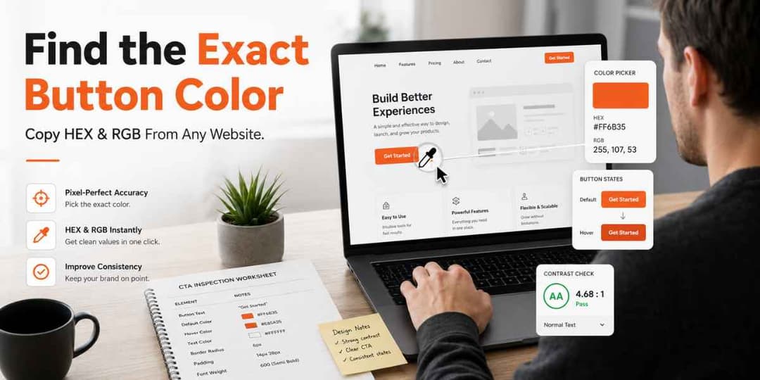 How to Find a Button Color on Any Website